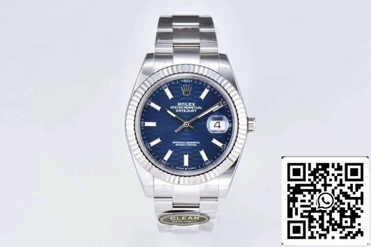 Rolex Datejust 41MM M126334-0031 1:1 Meilleure édition Clean Factory Cadran bleu