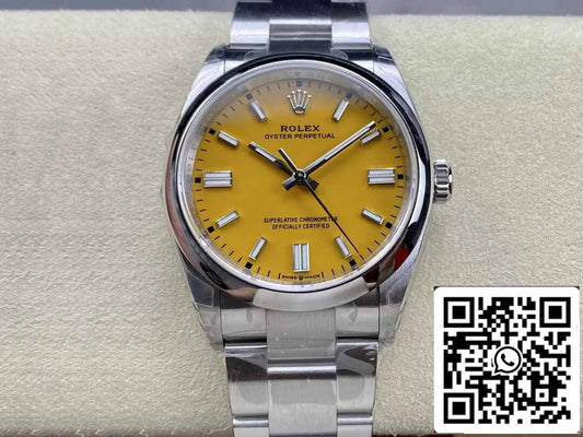 Rolex Oyster Perpetual M126000-0004 36MM 1:1 Beste Edition VS Fabrik gelbes Zifferblatt