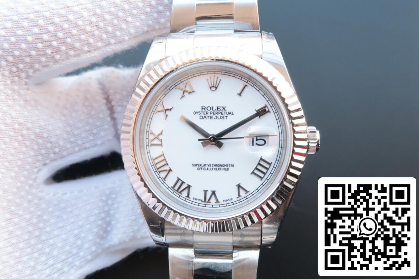 Rolex Datejust M126334-0023 1:1 Best Edition EW Factory Weißes Zifferblatt