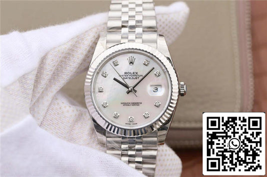 Rolex Datejust M126334-0020 1:1 Best Edition EW Factory Perlmuttzifferblatt