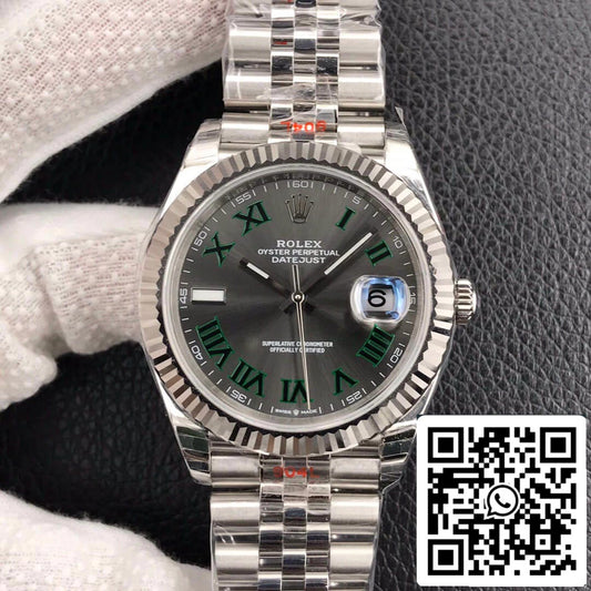 Rolex Datejust M126334-0022 1:1 Best Edition EW Factory Dunkelgraues Zifferblatt