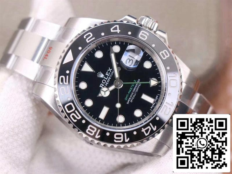 Rolex GMT Master II 116710LN-78200 1:1 Meilleure édition Noob Factory V11 Cadran noir Suisse ETA3186