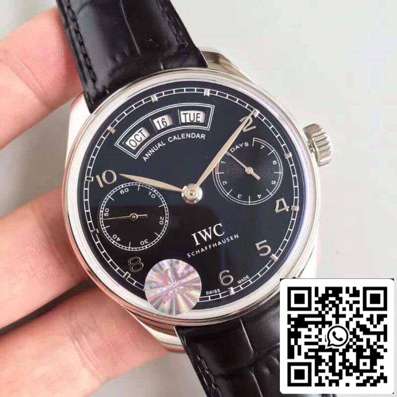 IWC Portugieser Calendrier annuel IW503502 YL Factory 1:1 Meilleure édition suisse ETA52850 Cadran noir