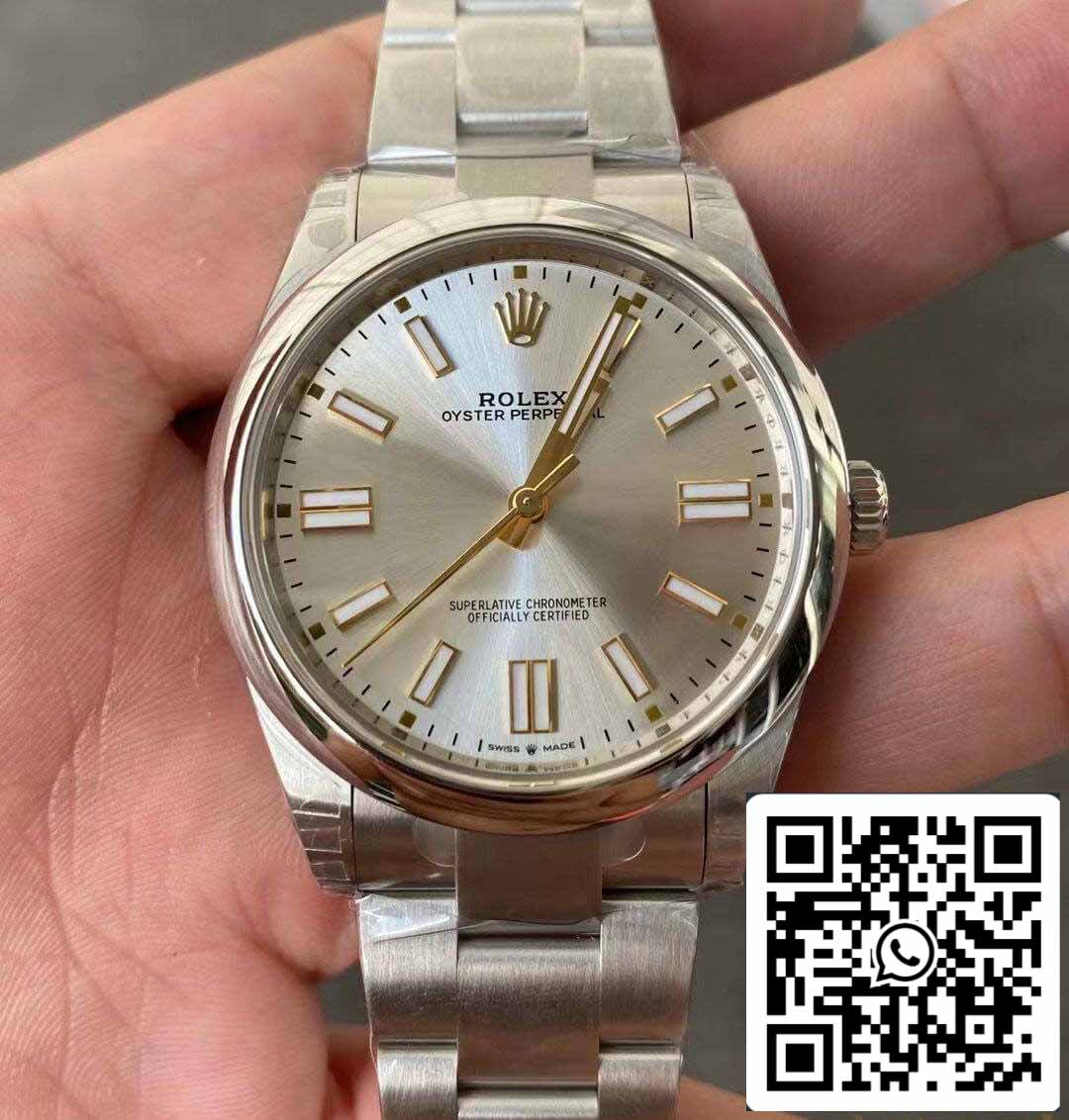 Rolex Oyster Perpetual M124300-0001 41MM 1:1 Beste Edition VS Fabrik Silbernes Zifferblatt