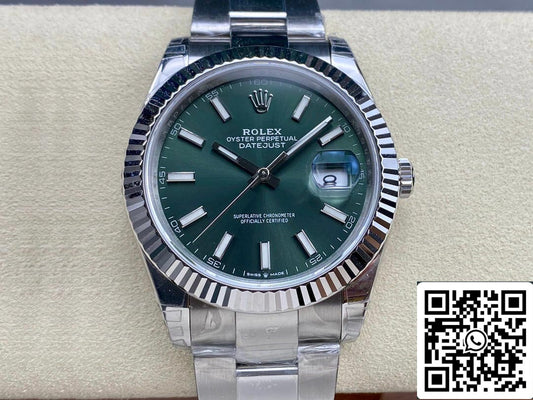 Rolex Datejust M126334-0028 Bracelet Oyster 41 mm VS Cadran vert usine