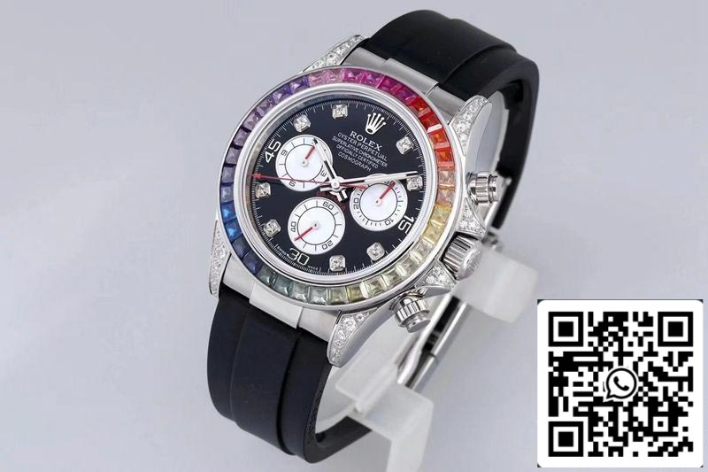 Rolex Daytona 116599RBOW 1:1 Best Edition BL Factory Schwarzes Zifferblatt Schweizer ETA4130