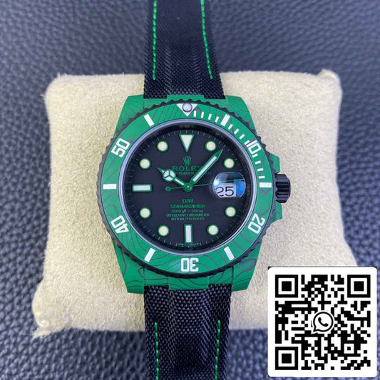 Réplique Rolex Submariner VS Lunette en fibre de carbone verte d'usine