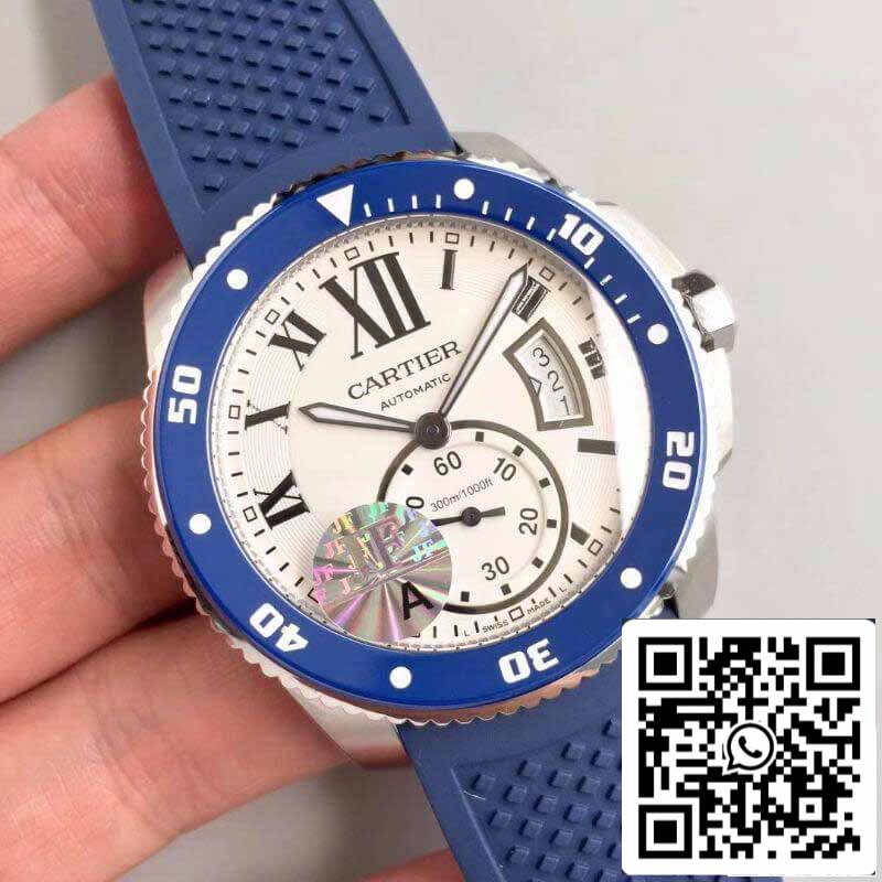 Calibre De Cartier Diver WSCA0011 JF Factory 1:1 Meilleure édition suisse ETA2836-2 Cadran blanc