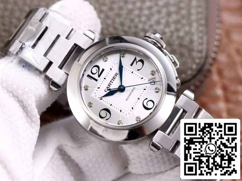 Cartier Pasha W31073M7 1:1 Meilleure édition V9 Factory Cadran argenté Calibre suisse 049