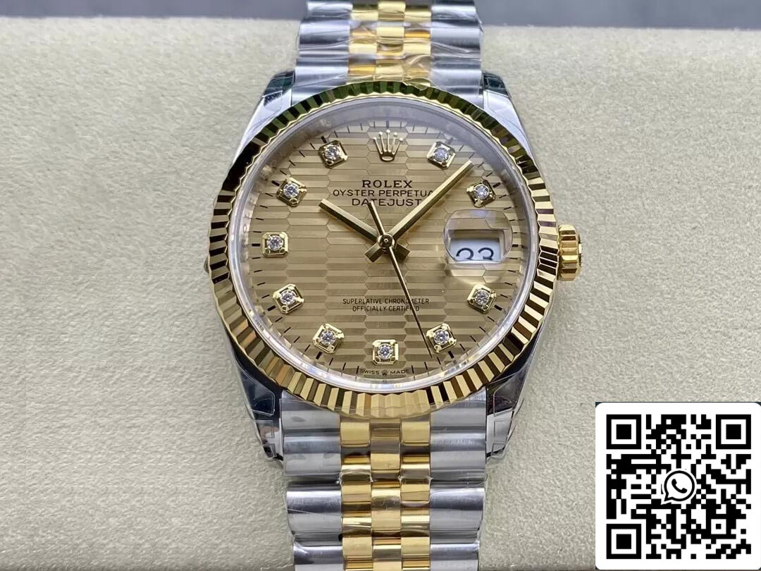 Rolex Datejust M126233-0045 36MM 1:1 Meilleure édition VS Cadran diamant d'usine
