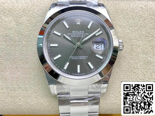 Rolex Datejust M126300-0007 41MM 1:1 Meilleure édition VS Cadran gris d'usine