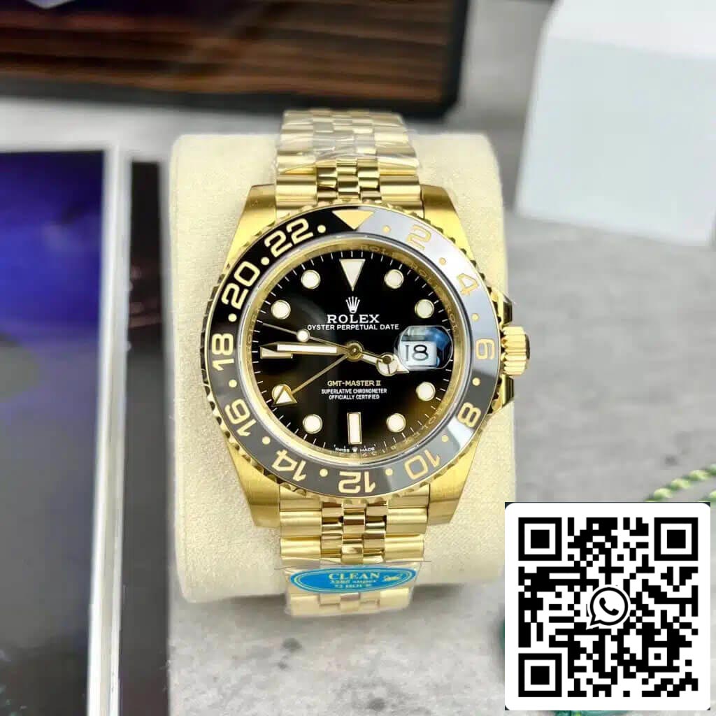 Rolex GMT Master II M126718GRNR-0001 1:1 Best Edition Clean Factory Schwarzes Zifferblatt