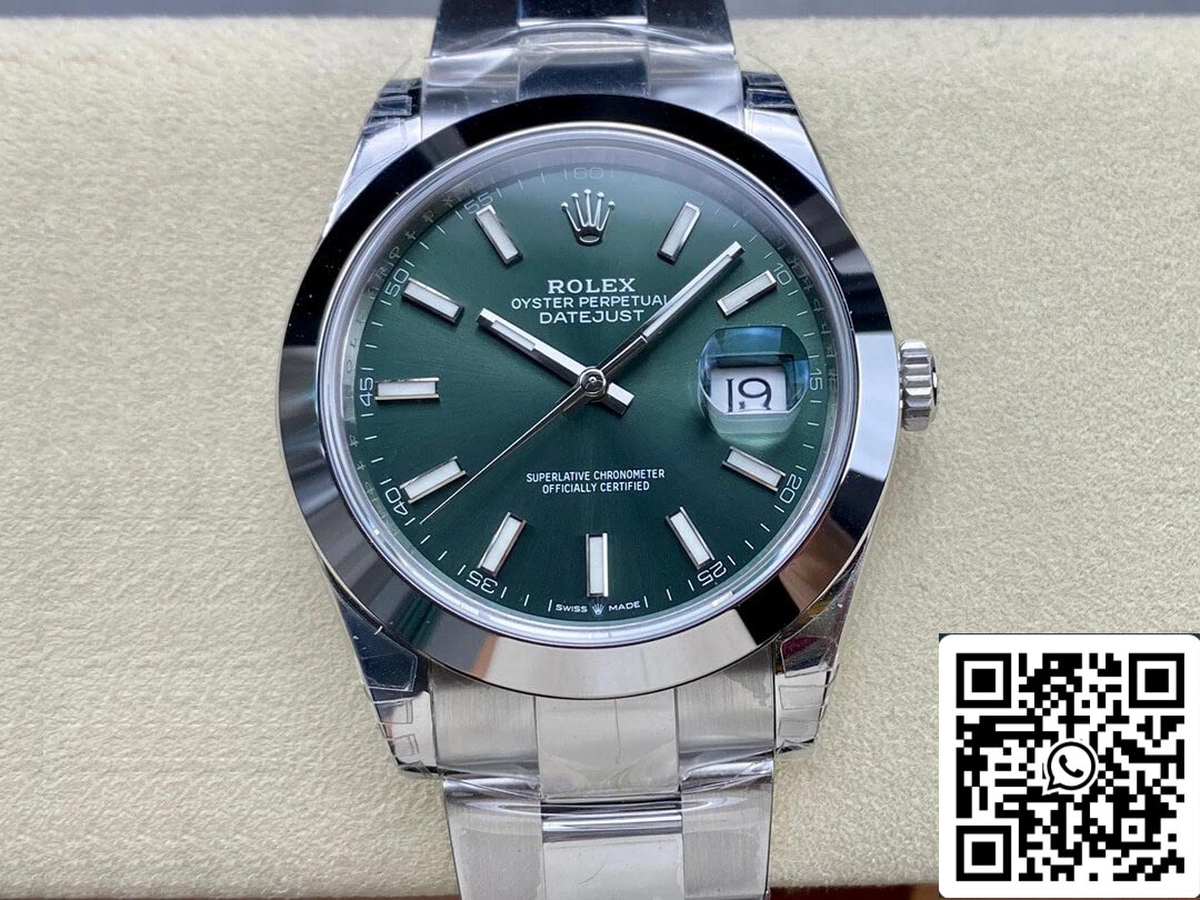 Rolex Datejust M126300-0019 41MM 1:1 Meilleure édition VS Cadran vert d'usine