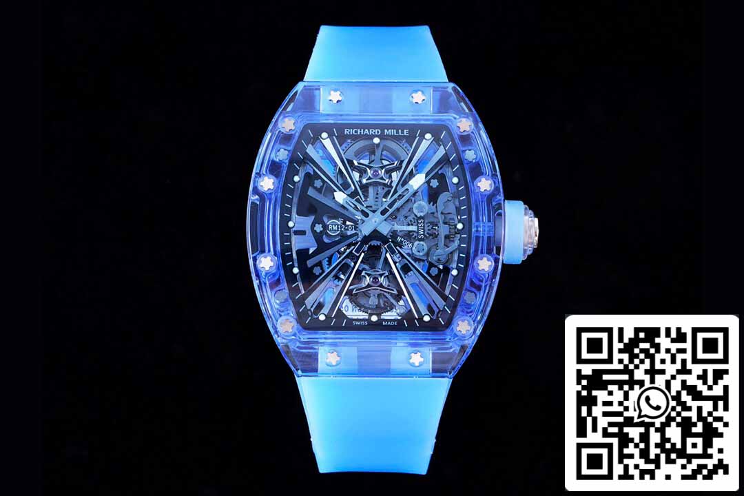 Richard Mille RM12-01 1:1 Meilleure édition RM Factory Tourbillon Version transparente