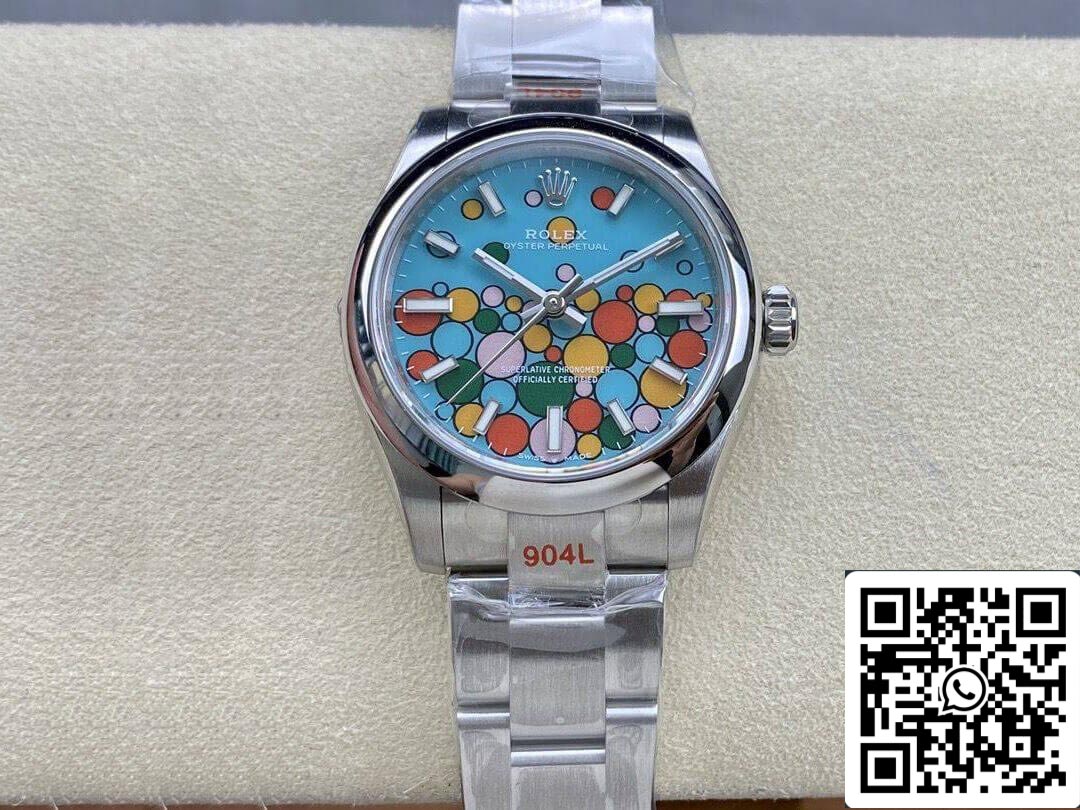 Rolex Oyster Perpetual M277200-0010 31MM 1:1 Meilleure édition EW Factory Cadran bleu turquoise