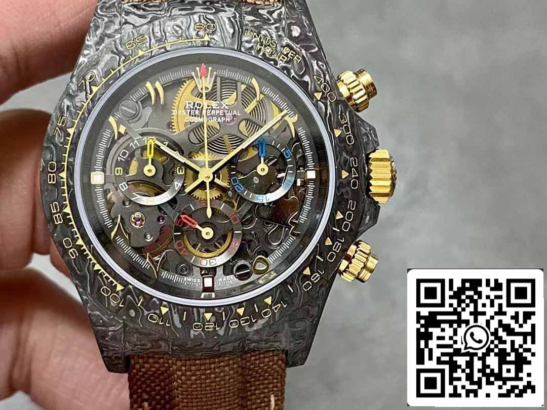 Rolex Daytona 1:1 Best Edition Diw Factory Hohlzifferblatt aus Kohlefaser