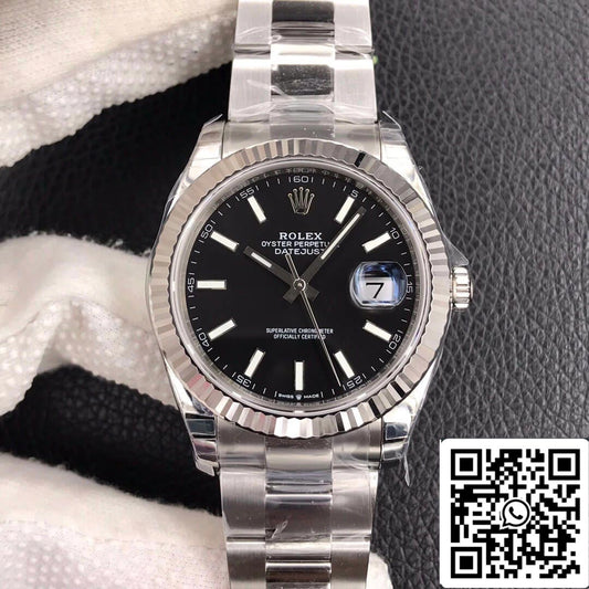Rolex Datejust M126334-0017 1:1 Meilleure édition VS Cadran noir d'usine