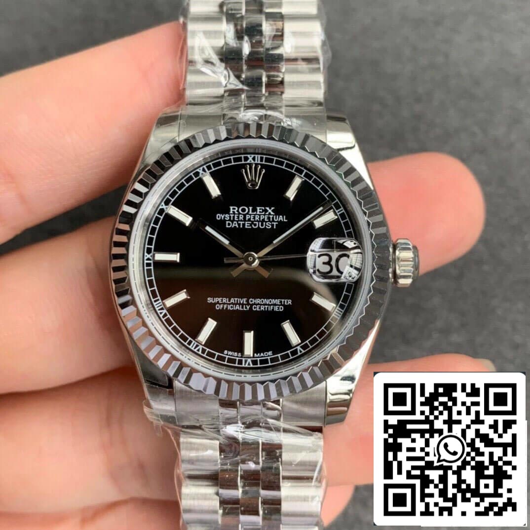Rolex Datejust M178274-0004 1:1 Best Edition GS Factory Schwarzes Zifferblatt