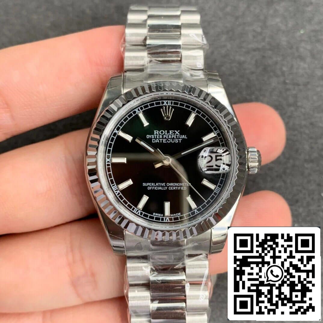 Rolex Datejust M178274-0034 1:1 Best Edition GS Factory Schwarzes Zifferblatt