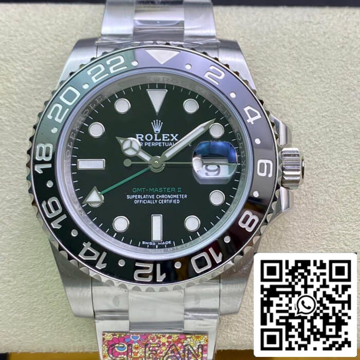 Rolex GMT Master II 116710LN-78200 1:1 Meilleure édition Clean Factory Lunette noire