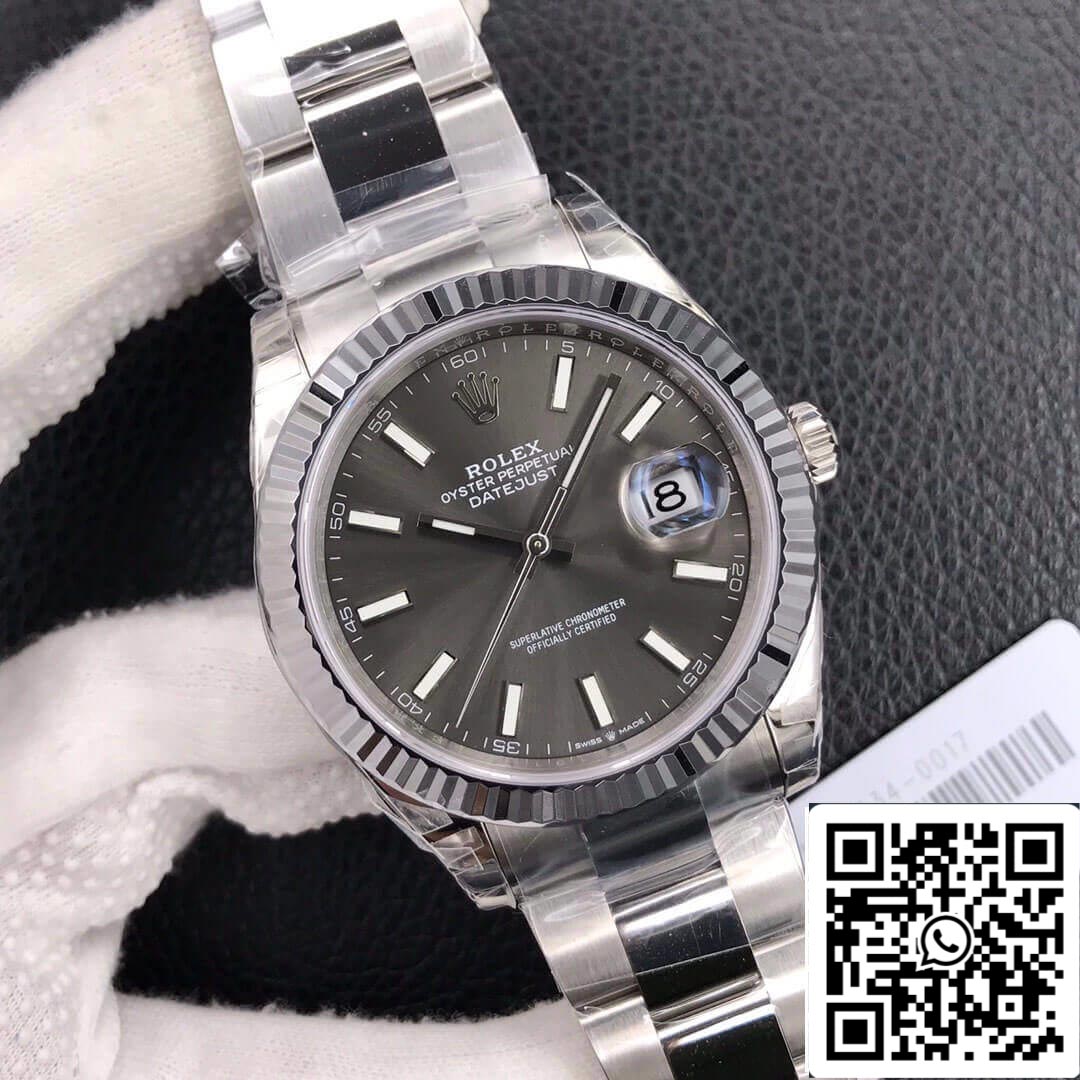 Rolex Datejust M126334-0013 Bracelet Oyster 41 mm VS Cadran gris d'usine