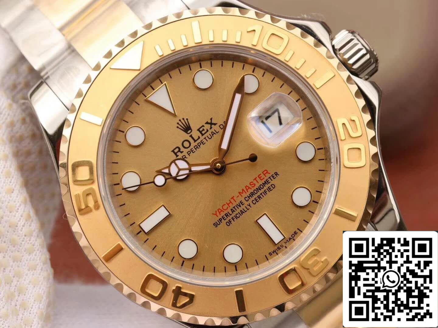 Rolex Yacht-Master 16623 1:1 Best Edition Gold Dial Swiss ETA2836 Gold Wrapped