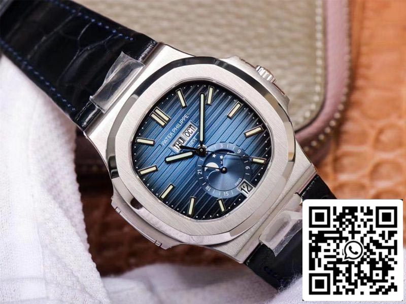 Patek Philippe Nautilus 5726/1A-014 1:1 Meilleure édition PF Factory Bracelet noir Suisse ETA324