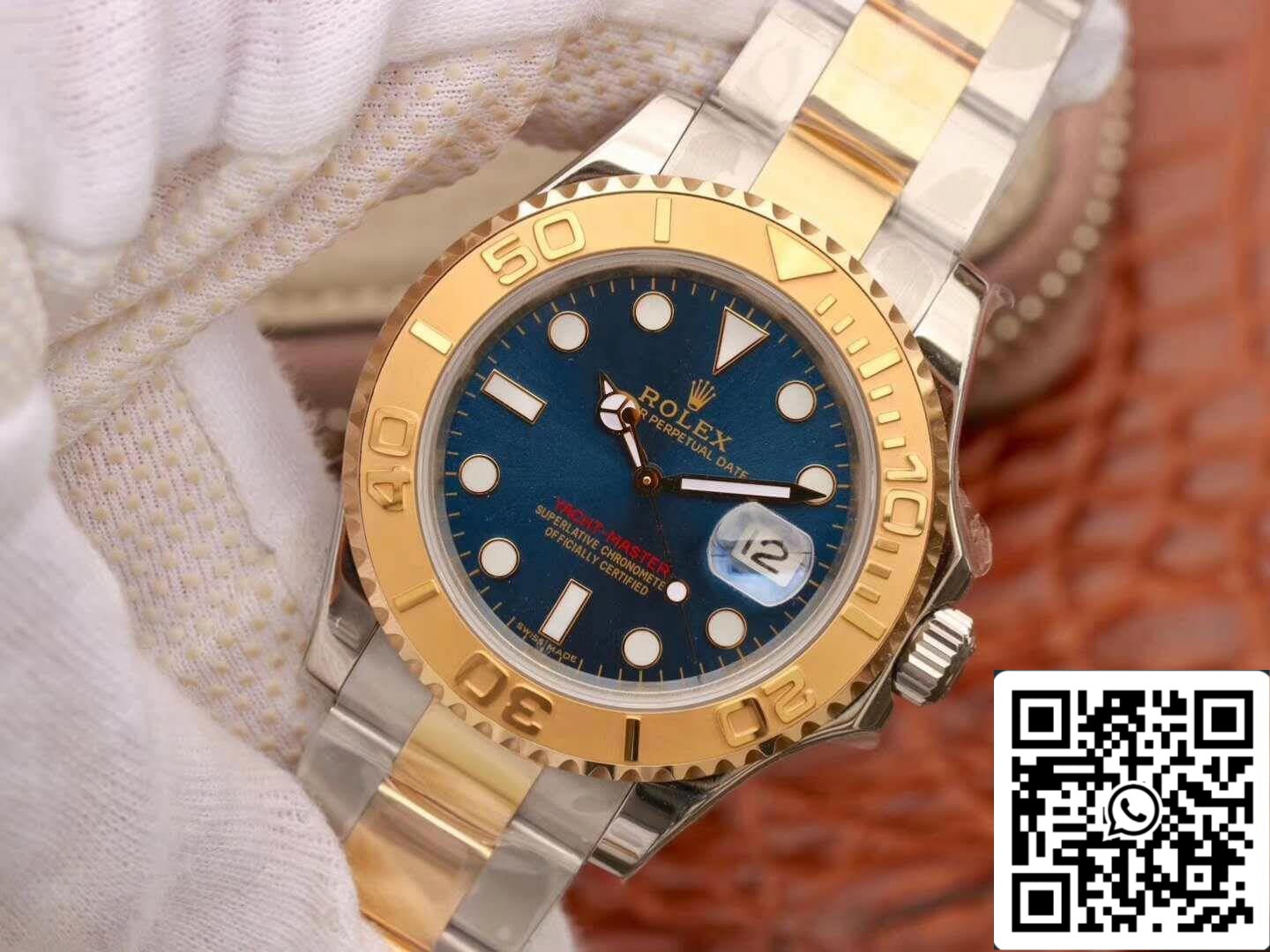 Rolex Yacht-Master 40mm 16623 1:1 Best Edition Swiss ETA2836 Gold Wrapped Blue Dial