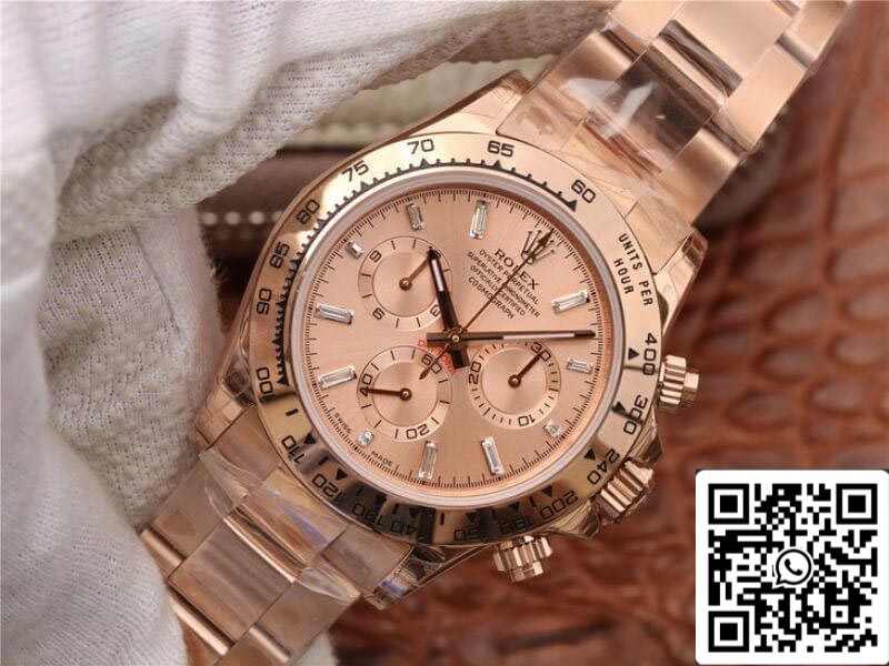 Rolex Daytona Cosmograph 116508 JH Factory 1:1 Best Edition Swiss ETA4130 Zifferblatt aus Roségold