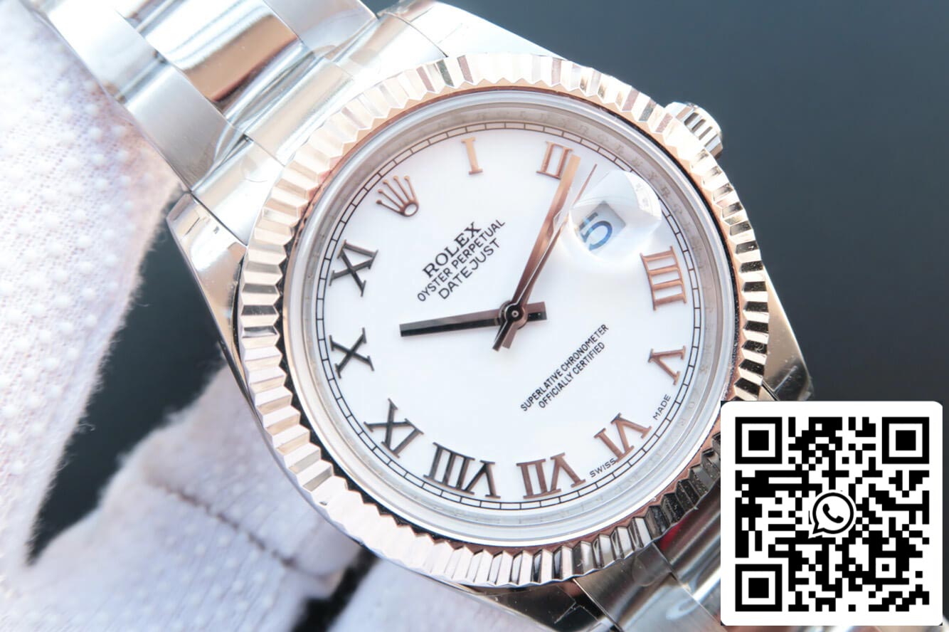 Rolex Datejust M126334-0023 1:1 Best Edition EW Factory Weißes Zifferblatt