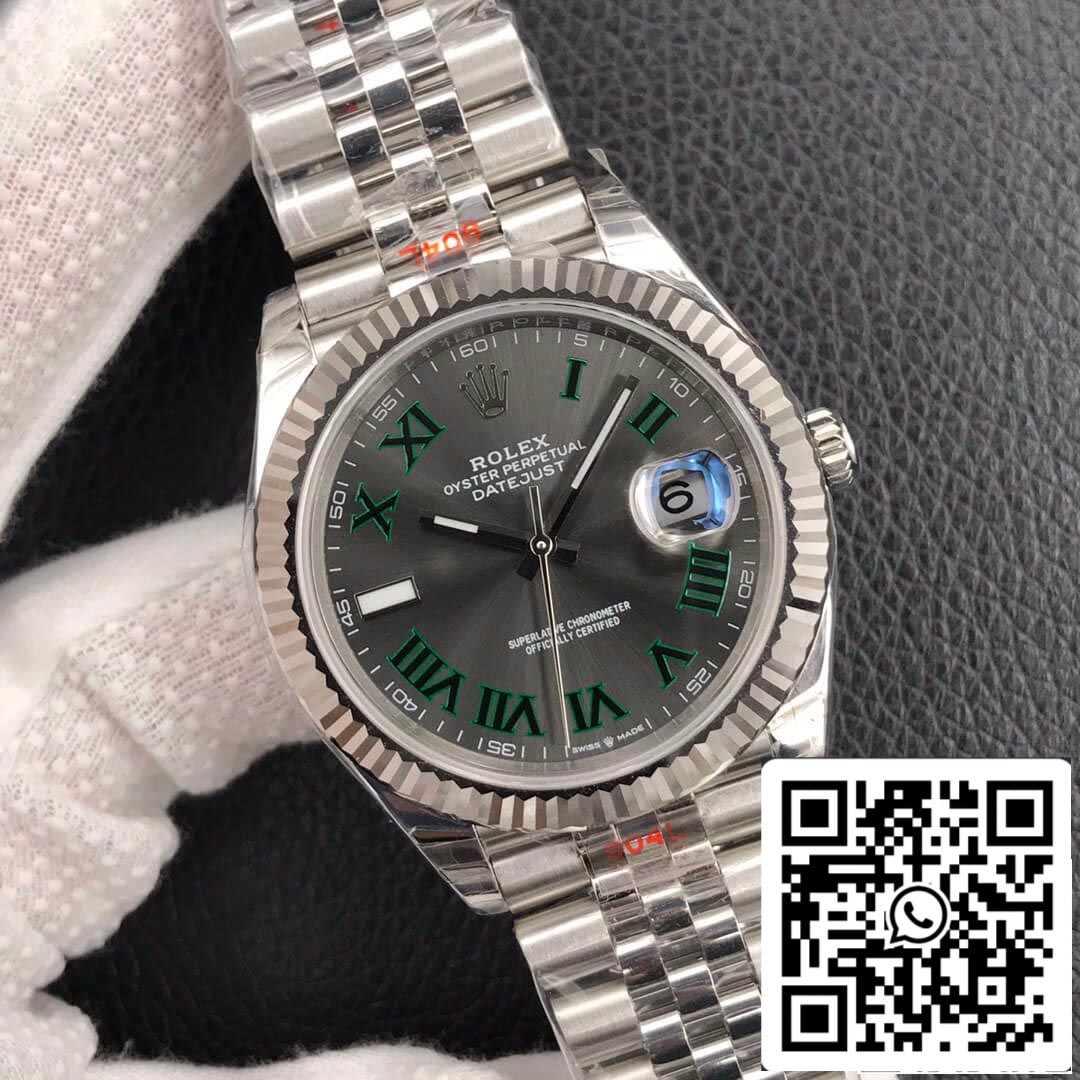 Rolex Datejust M126334-0022 1:1 Best Edition EW Factory Dunkelgraues Zifferblatt