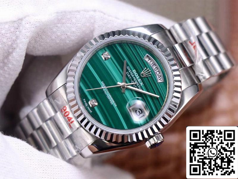 Rolex Day Date President 18038 1:1 Best Edition Malachite Green Diamond Dial Swiss Movement