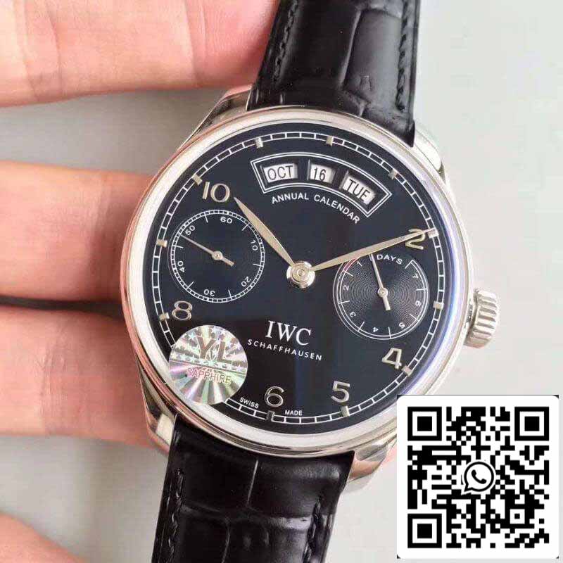 IWC Portugieser Calendrier annuel IW503502 YL Factory 1:1 Meilleure édition suisse ETA52850 Cadran noir