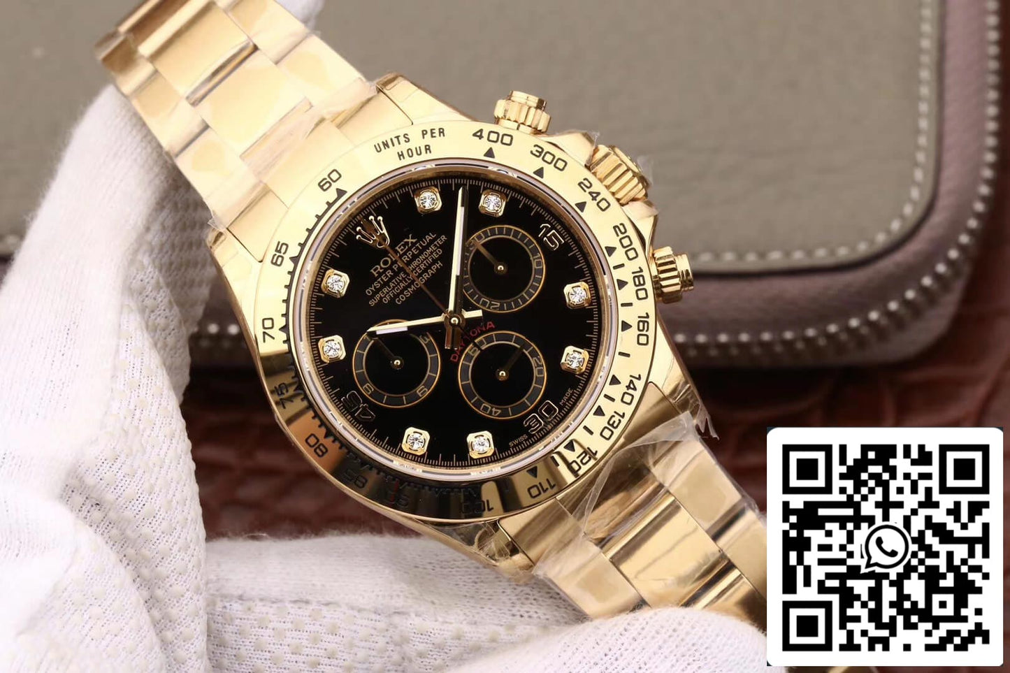 Rolex Daytona Cosmograph M116508-0008 1:1 Best Edition JH Factory Zifferblatt aus Gelbgold mit Diamanten