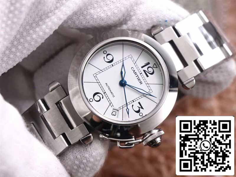 Cartier Pasha W31074M7 1:1 Meilleure édition V9 Factory Cadran blanc Swiss Cal.049