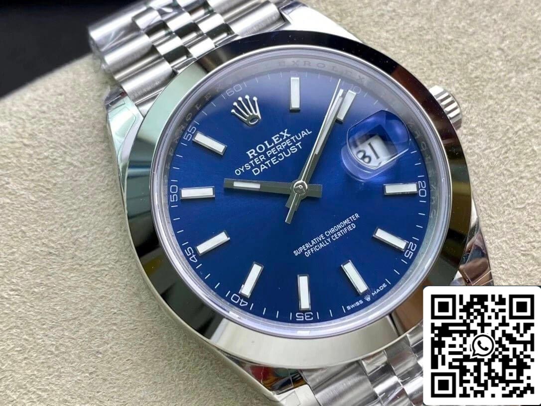 Rolex Datejust M126300-0002 41MM 1:1 Meilleure édition VS Cadran bleu d'usine