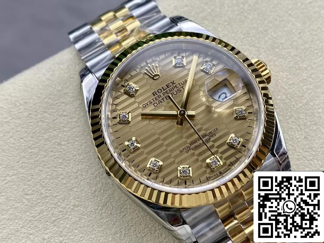 Rolex Datejust M126233-0045 36MM 1:1 Meilleure édition VS Cadran diamant d'usine