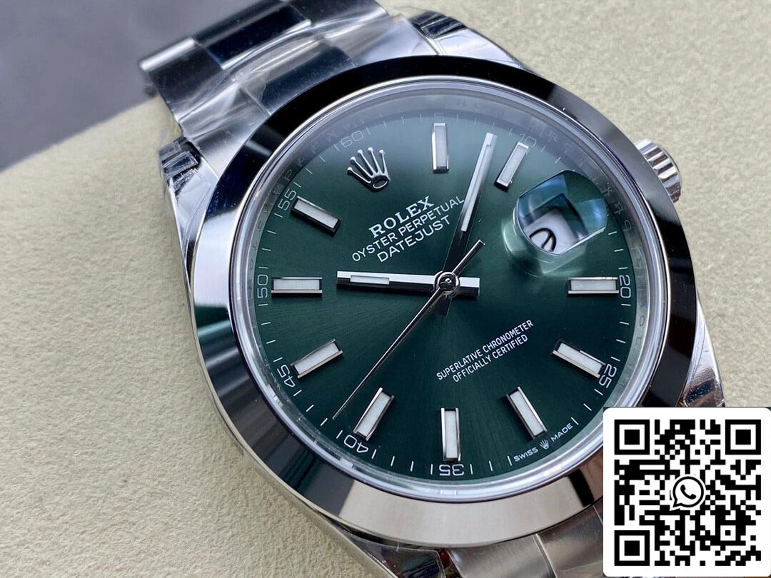 Rolex Datejust M126300-0019 41MM 1:1 Meilleure édition VS Cadran vert d'usine