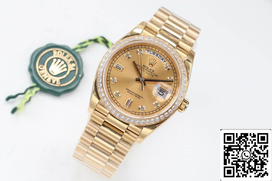 Rolex Day Date M128348RBR-0008 1:1 Best Edition EW Factory Diamond Dial