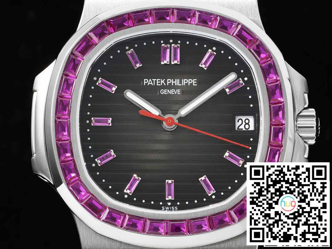Patek Philippe Nautilus 5711 1:1 Meilleure édition GR Factory Cadran noir serti de diamants