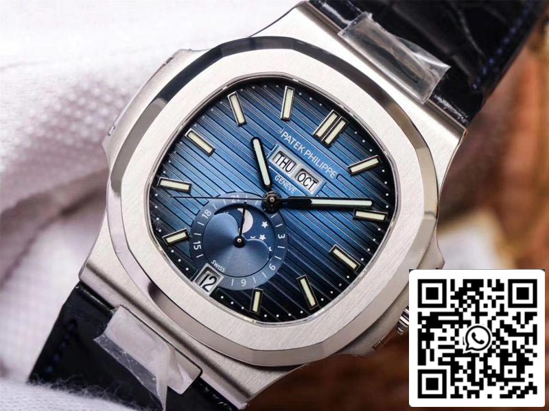 Patek Philippe Nautilus 5726/1A-014 1:1 Meilleure édition PF Factory Bracelet noir Suisse ETA324