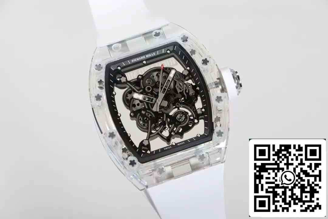 Replik Richard Mille RM055 Beste 1:1 Edition RM Factory White Strap