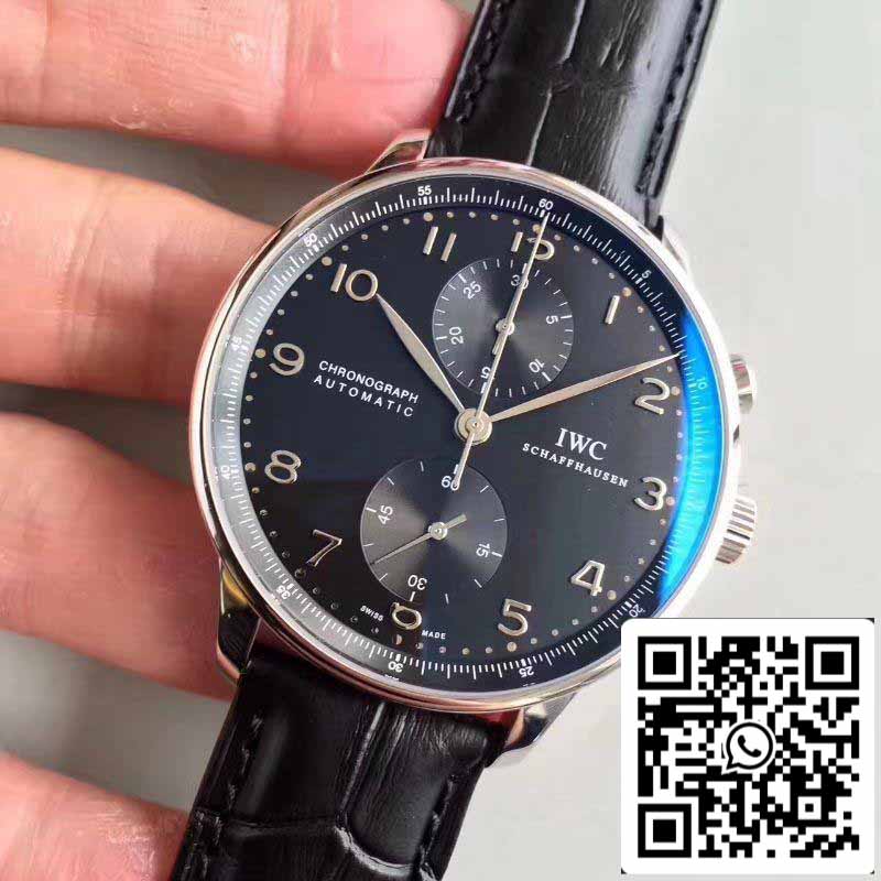 IWC Portugieser Chronograph IW371447 ZF Factory 1:1 Best Edition Swiss ETA79350 Schwarzes Zifferblatt