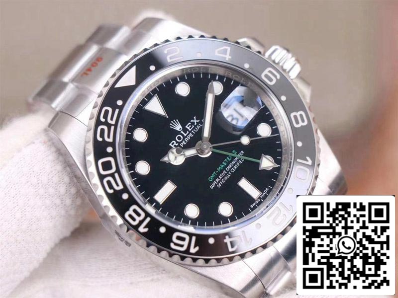 Rolex GMT Master II 116710LN-78200 1:1 Meilleure édition Noob Factory V11 Cadran noir Suisse ETA3186