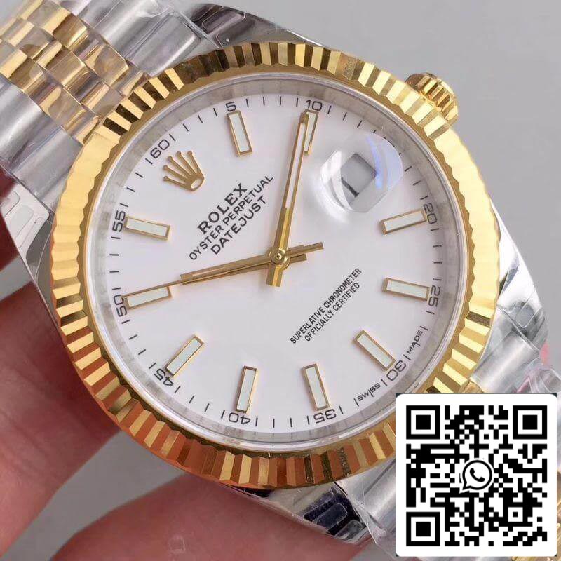 Rolex Datejust M126333-0016 EW Factory Montres mécaniques 1:1 Meilleure édition suisse ETA3255 Cadran blanc