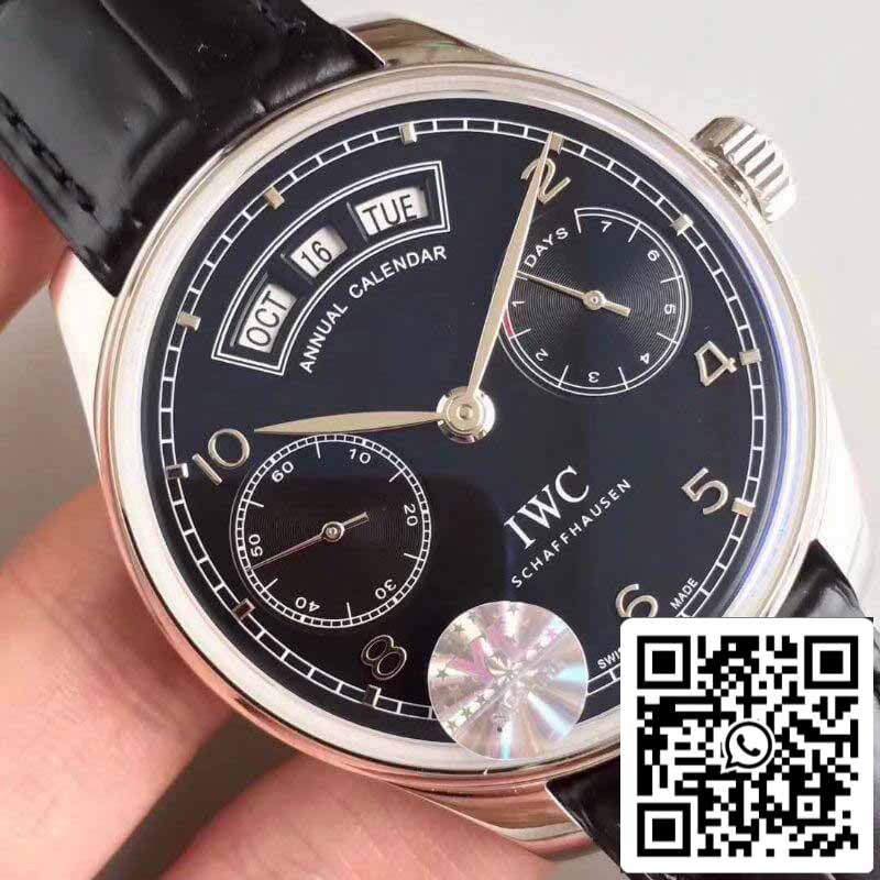 IWC Portugieser Calendrier annuel IW503502 YL Factory 1:1 Meilleure édition suisse ETA52850 Cadran noir