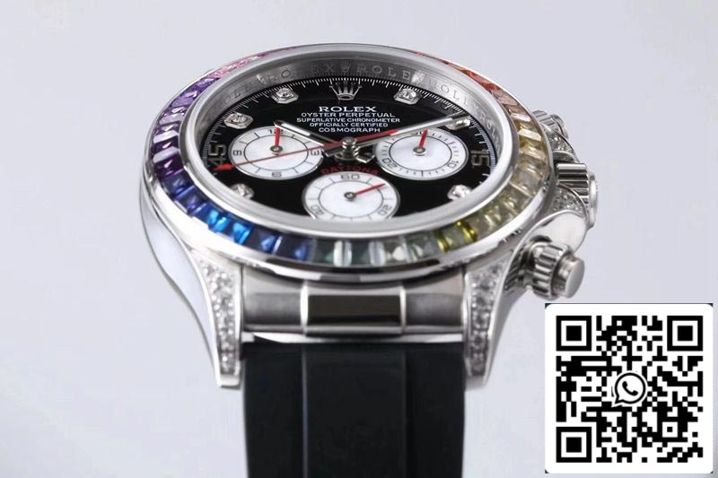 Rolex Daytona 116599RBOW 1:1 Best Edition BL Factory Schwarzes Zifferblatt Schweizer ETA4130