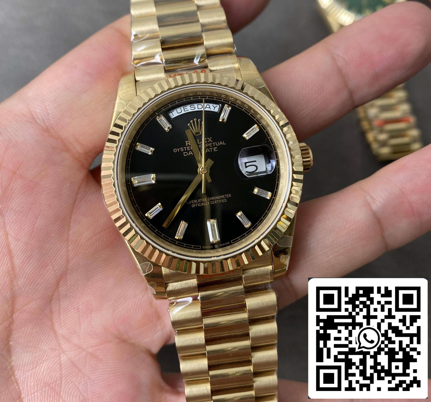 Rolex Day Date M228238-0004 1:1 Best Edition GM Factory V2 Schwarzes Zifferblatt