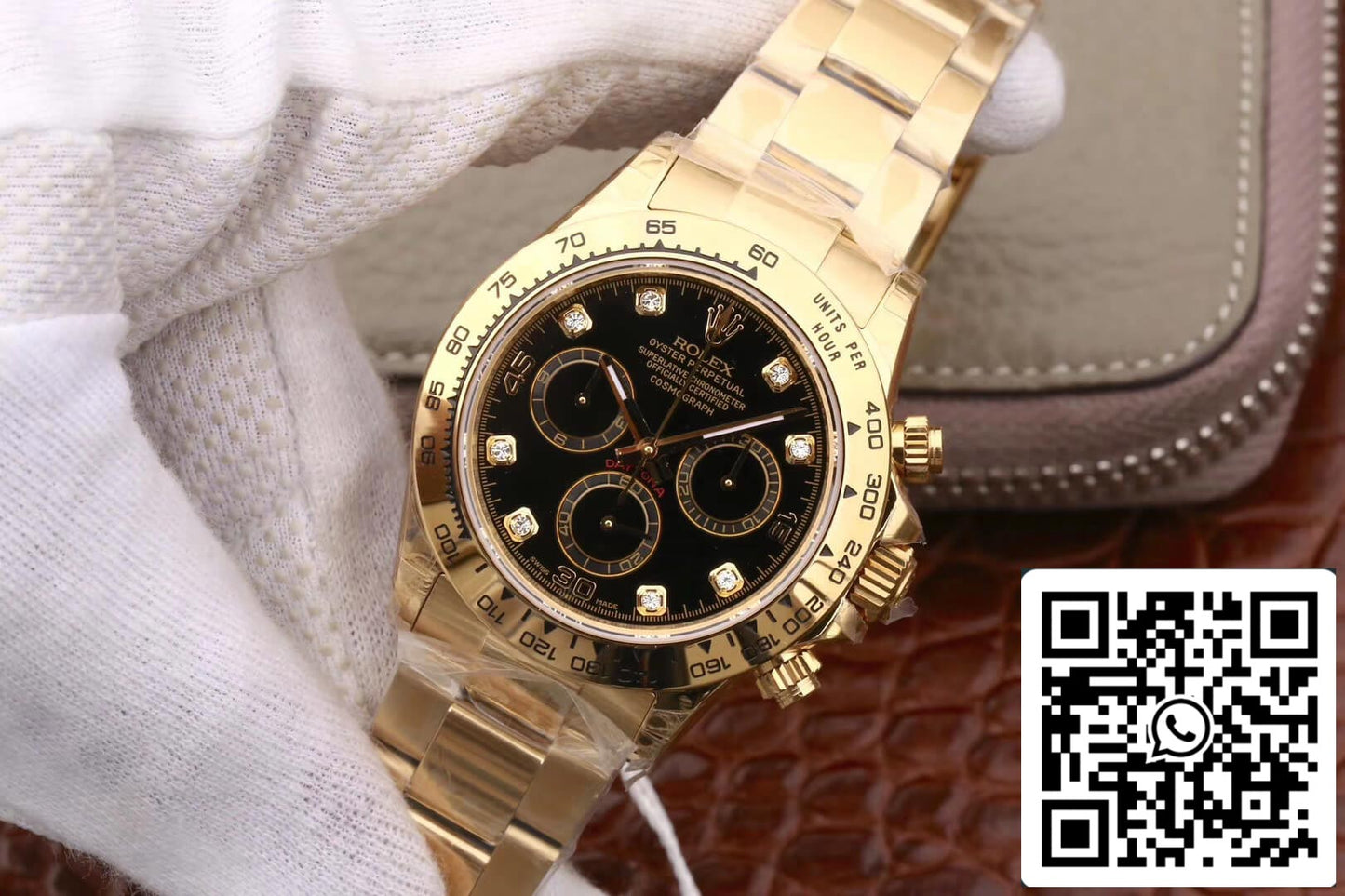 Rolex Daytona Cosmograph M116508-0008 1:1 Best Edition JH Factory Zifferblatt aus Gelbgold mit Diamanten