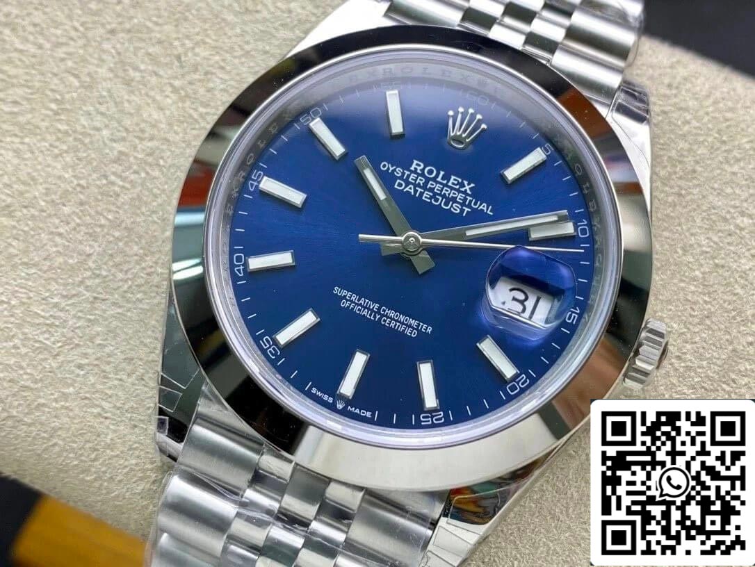 Rolex Datejust M126300-0002 41MM 1:1 Meilleure édition VS Cadran bleu d'usine